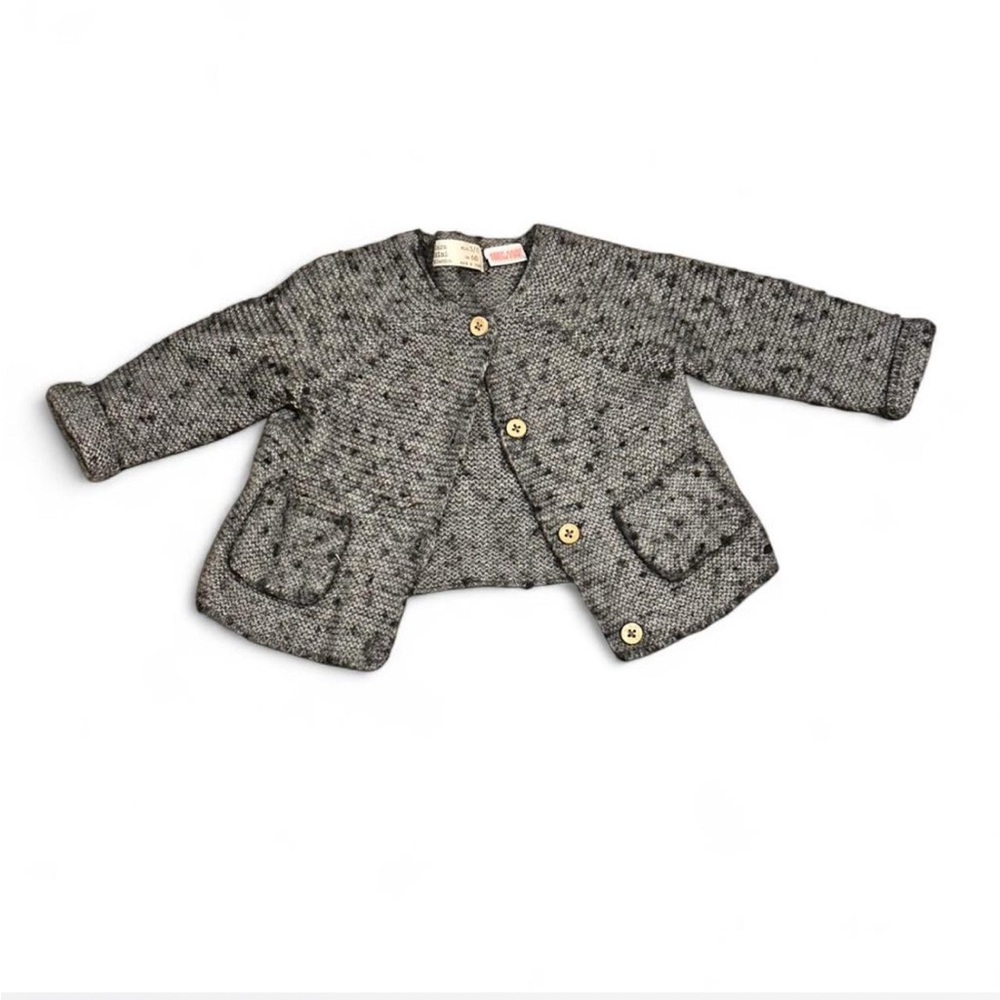Zara 3-6mo Cozy Gray Kids cardigan